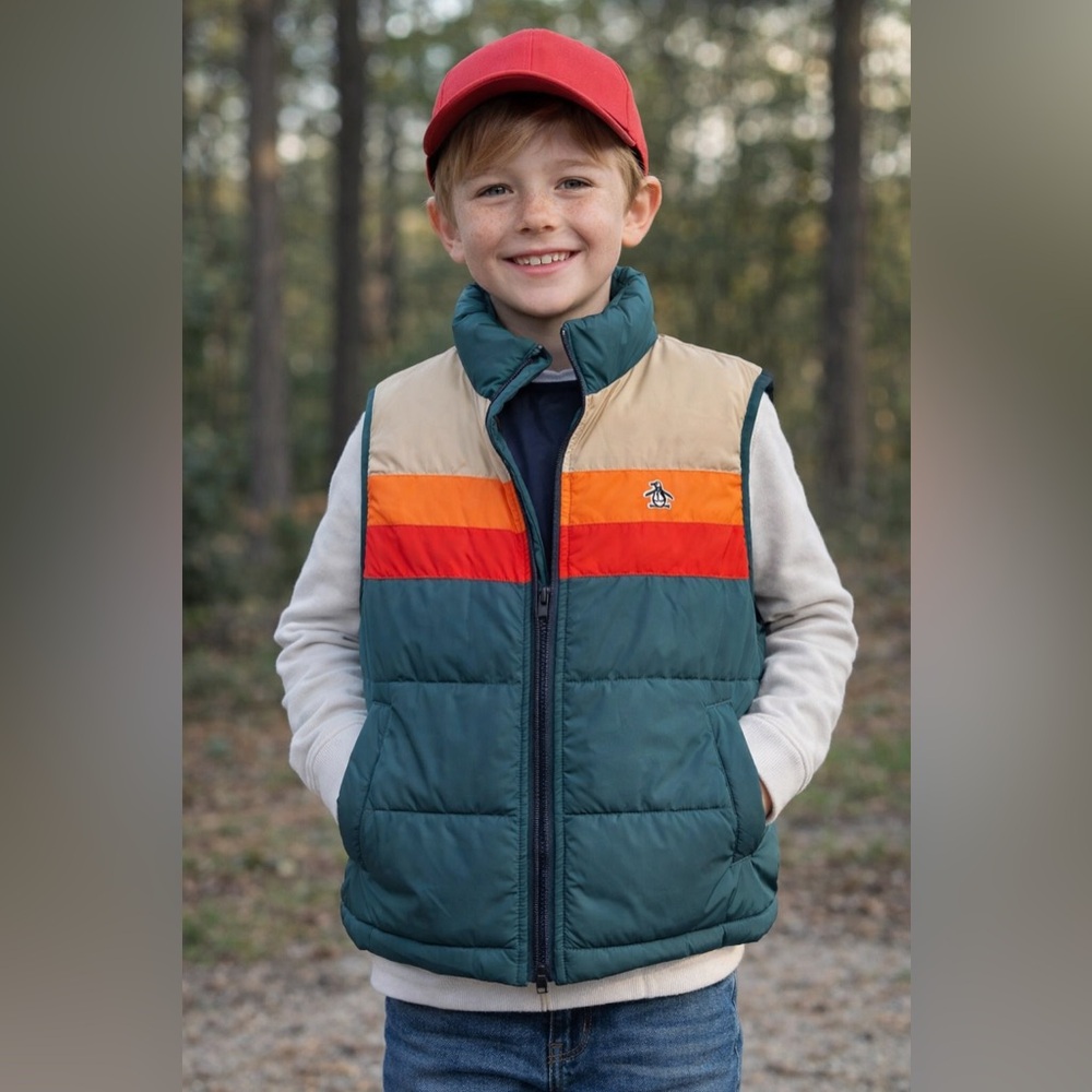 Penguin Teal Puffer Vest NWOT